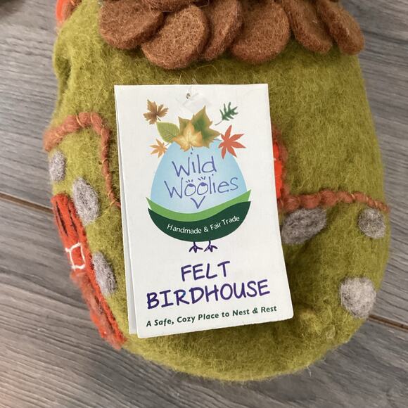 Wild Woolies FOREST HOUSE Felt Birdhouse Eco Friendly Fair Trade NWT - Picture 12 of 16